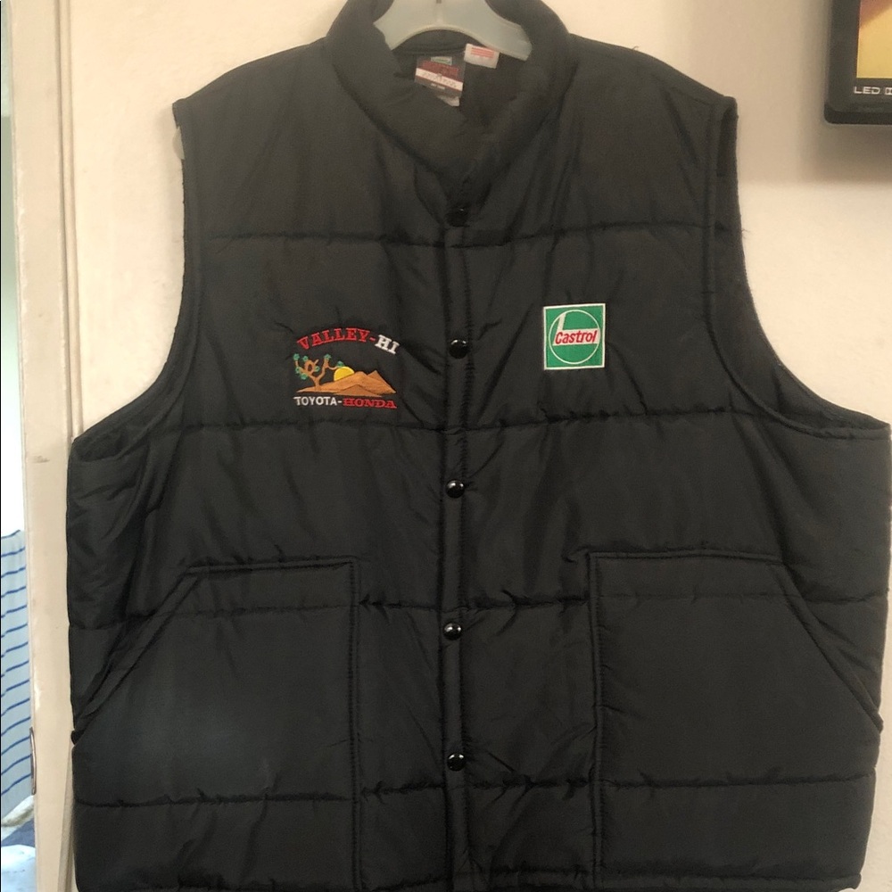 Astr Black Quilted Vest with Embroidered Patches